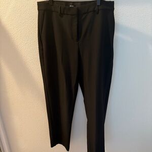 Black ankle straight dress pants